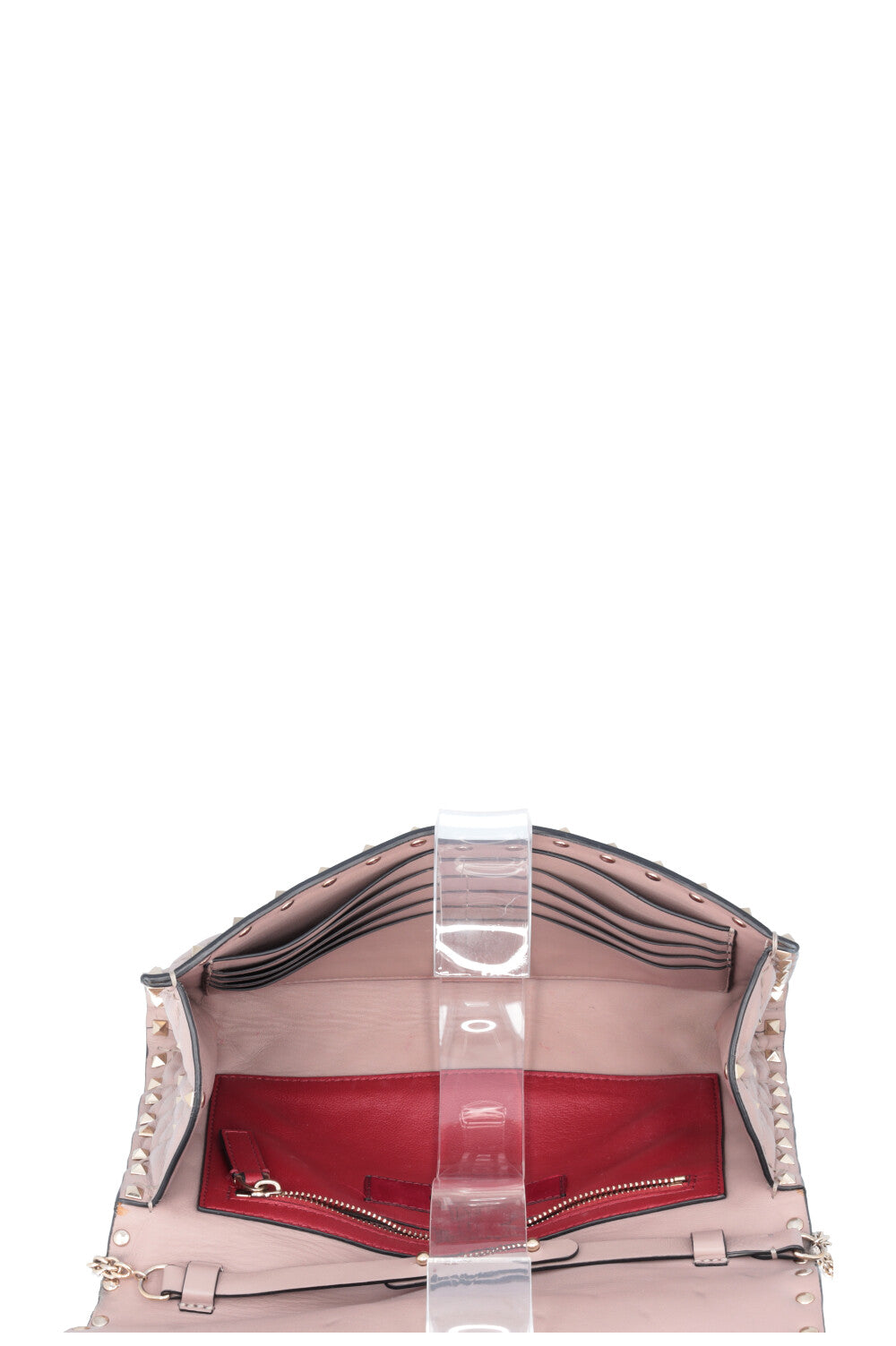 VALENTINO Rockstud Spike Crossbody Bag Nude