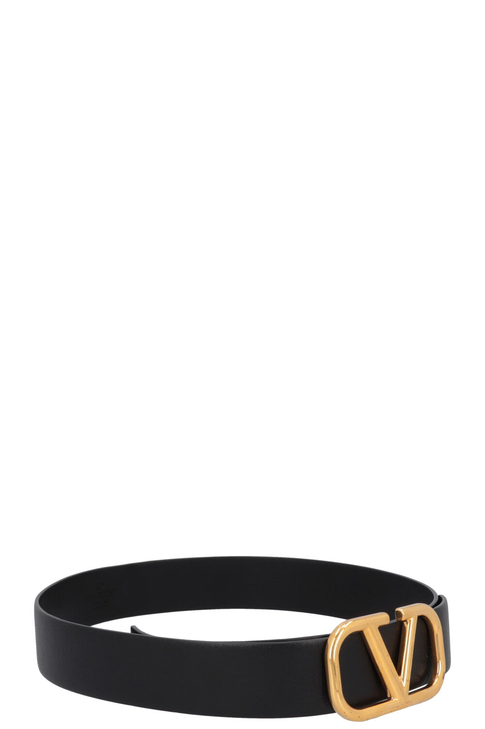 VALENTINO V Logo Belt 40mm Leather Black