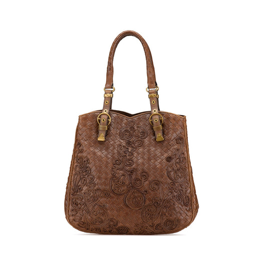 Brown Bottega Veneta Intrecciato Cornely Tote