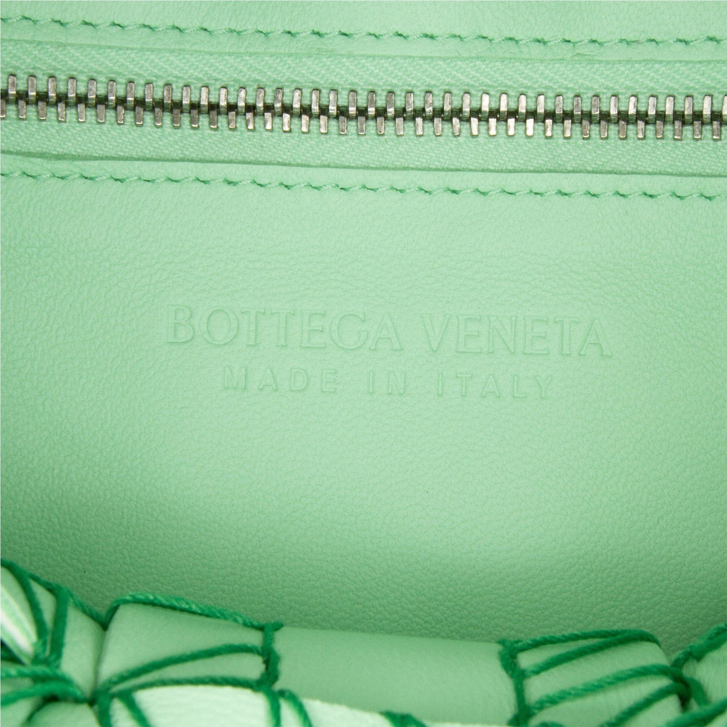 Green Bottega Veneta Maxi Intrecciato Overlock Stitched Cassette Crossbody