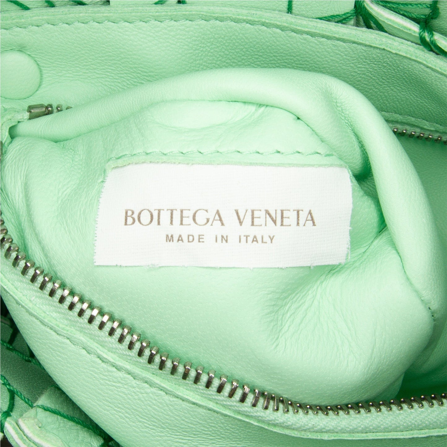 Green Bottega Veneta Maxi Intrecciato Overlock Stitched Cassette Crossbody