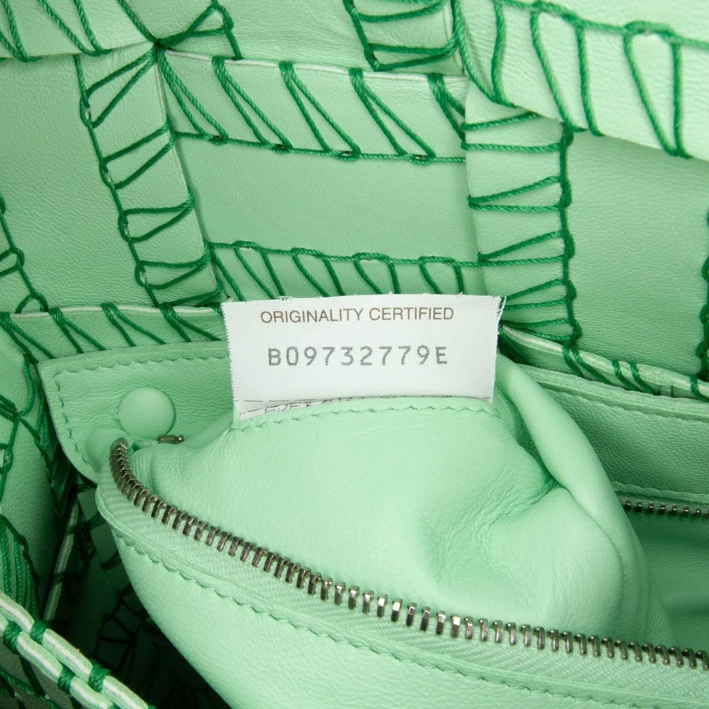 Green Bottega Veneta Maxi Intrecciato Overlock Stitched Cassette Crossbody