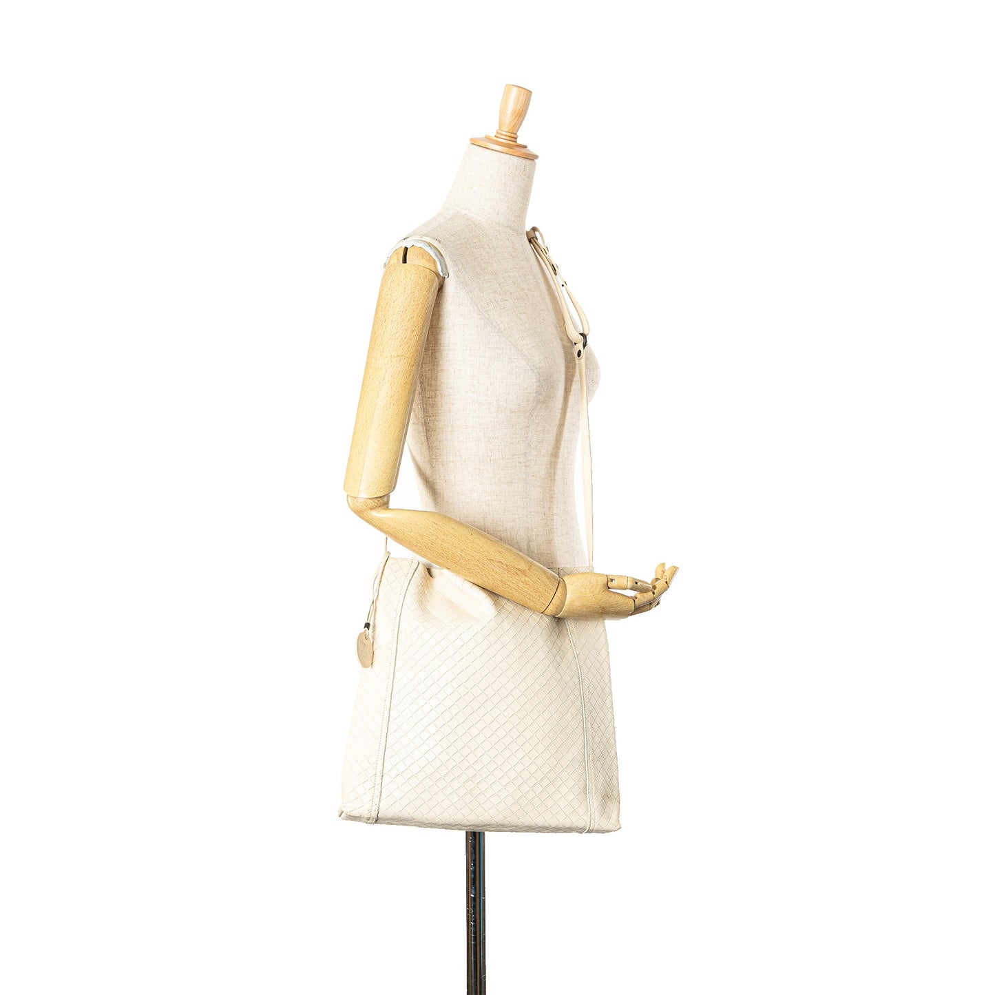 White Bottega Veneta Intrecciomirage Crossbody