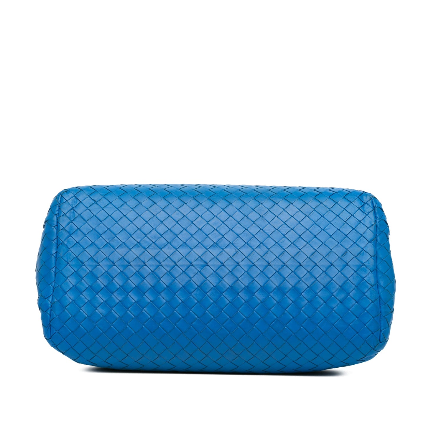 Blue Bottega Veneta Small Nappa Intrecciato Roma Satchel