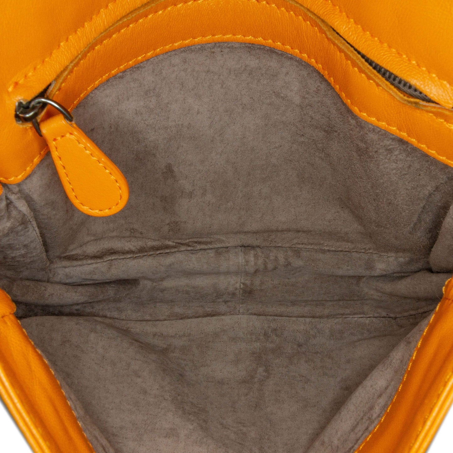 Orange Bottega Veneta Nappa Intrecciato Flap Crossbody