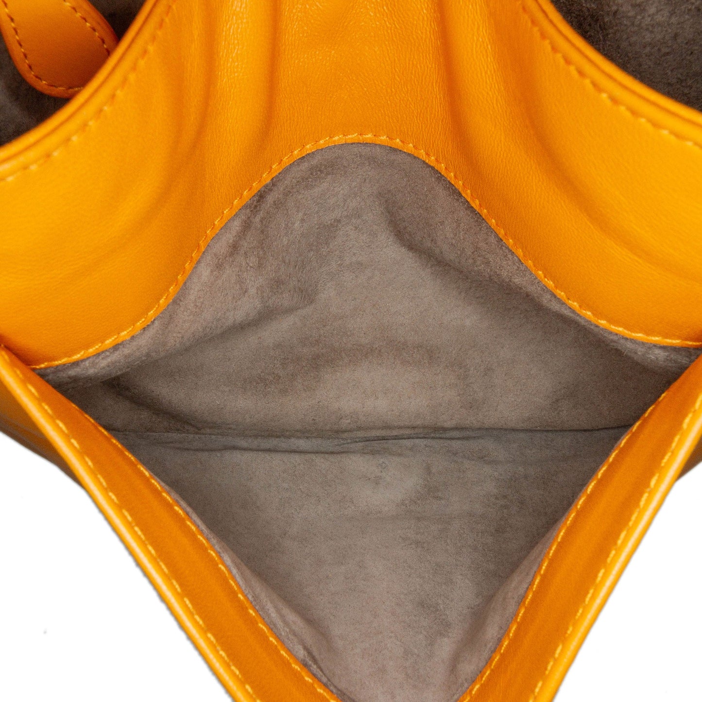 Orange Bottega Veneta Nappa Intrecciato Flap Crossbody