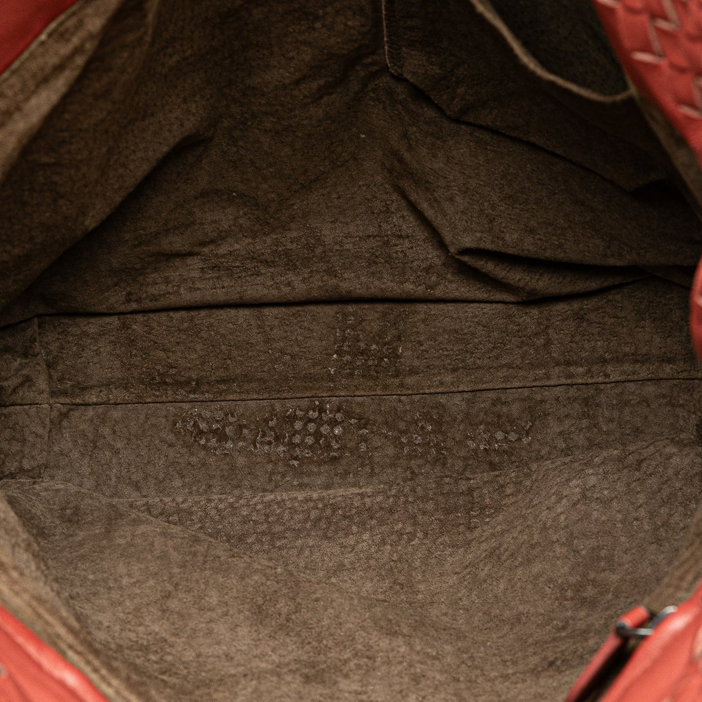 Red Bottega Veneta Intrecciato Tote