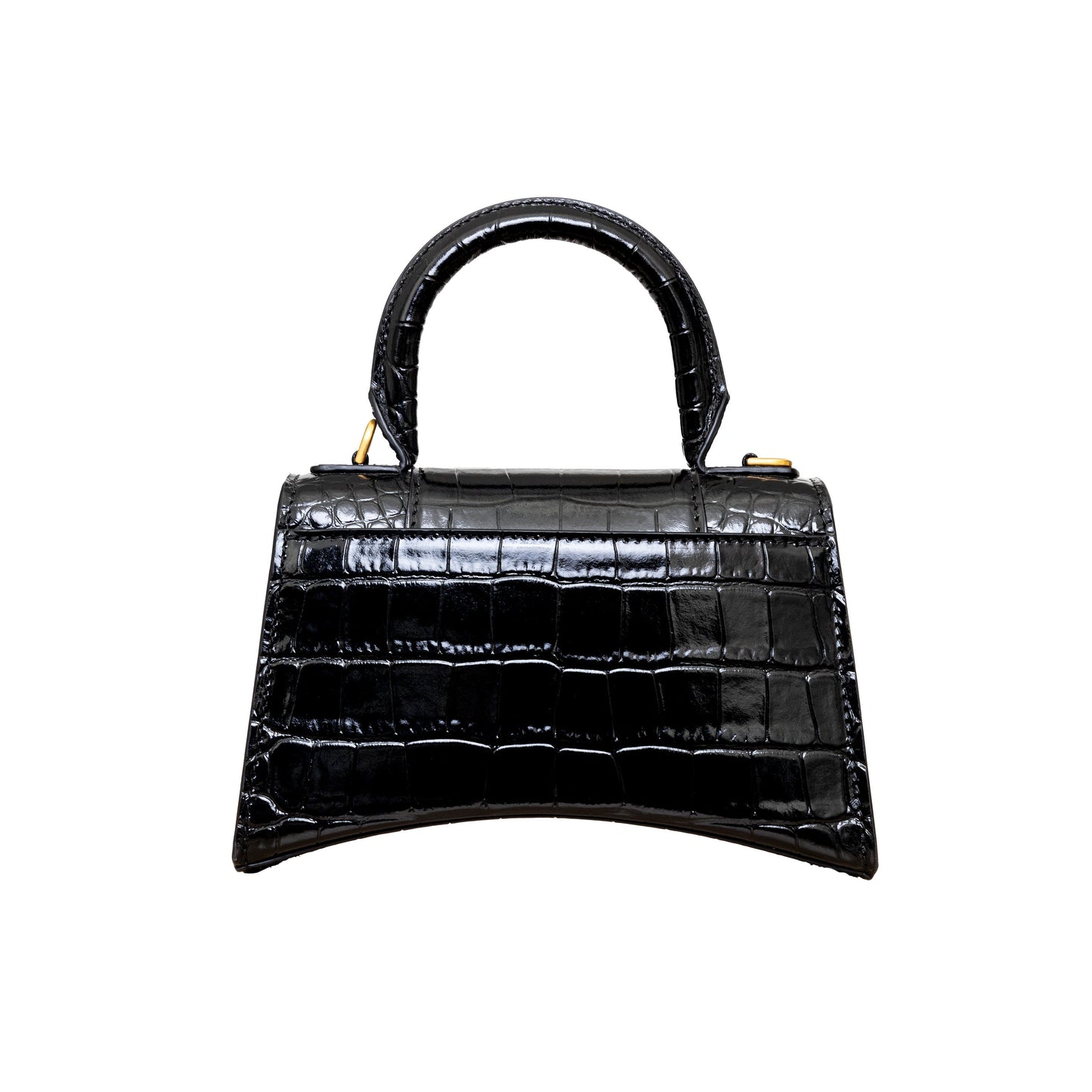 BALENCIAGA Balenciaga Crocodile Embossed Hourglass XS Bag