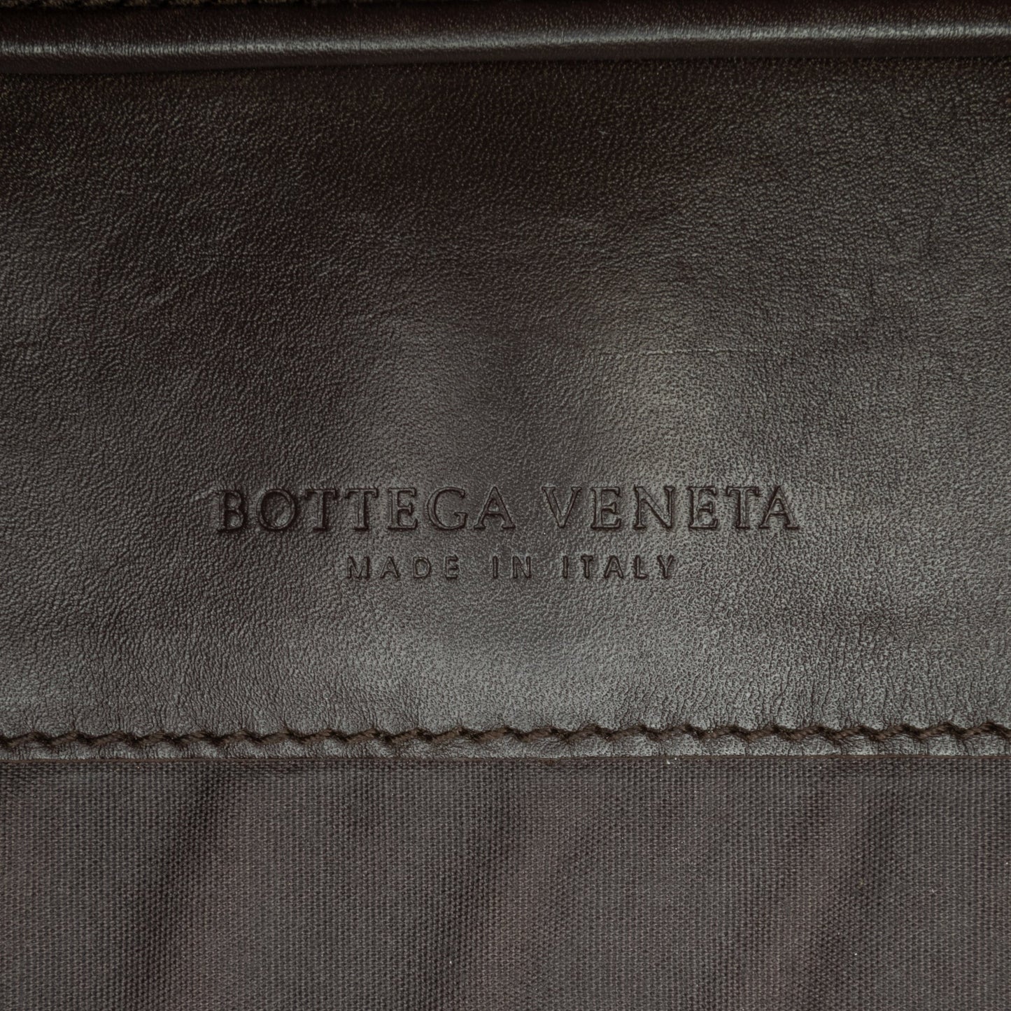 Brown Bottega Veneta Intrecciato Business Bag