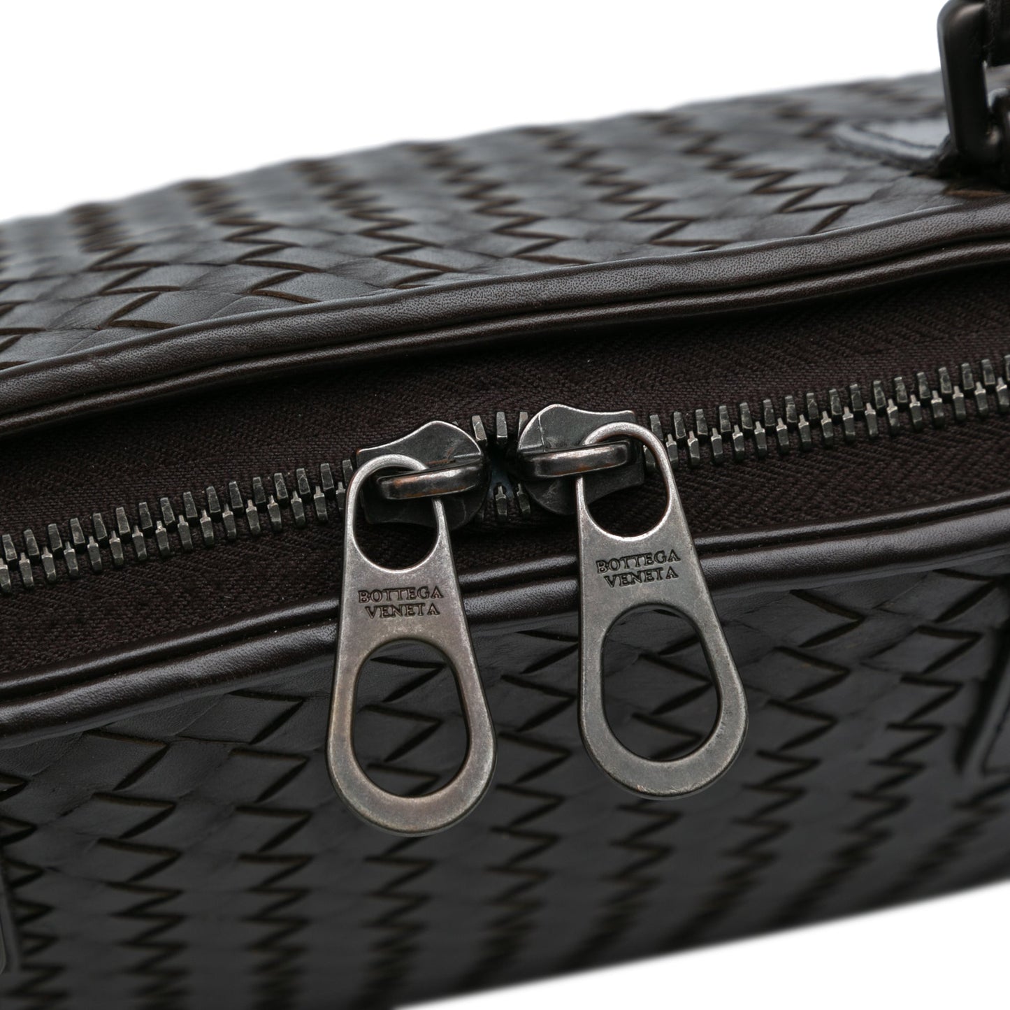 Brown Bottega Veneta Intrecciato Business Bag