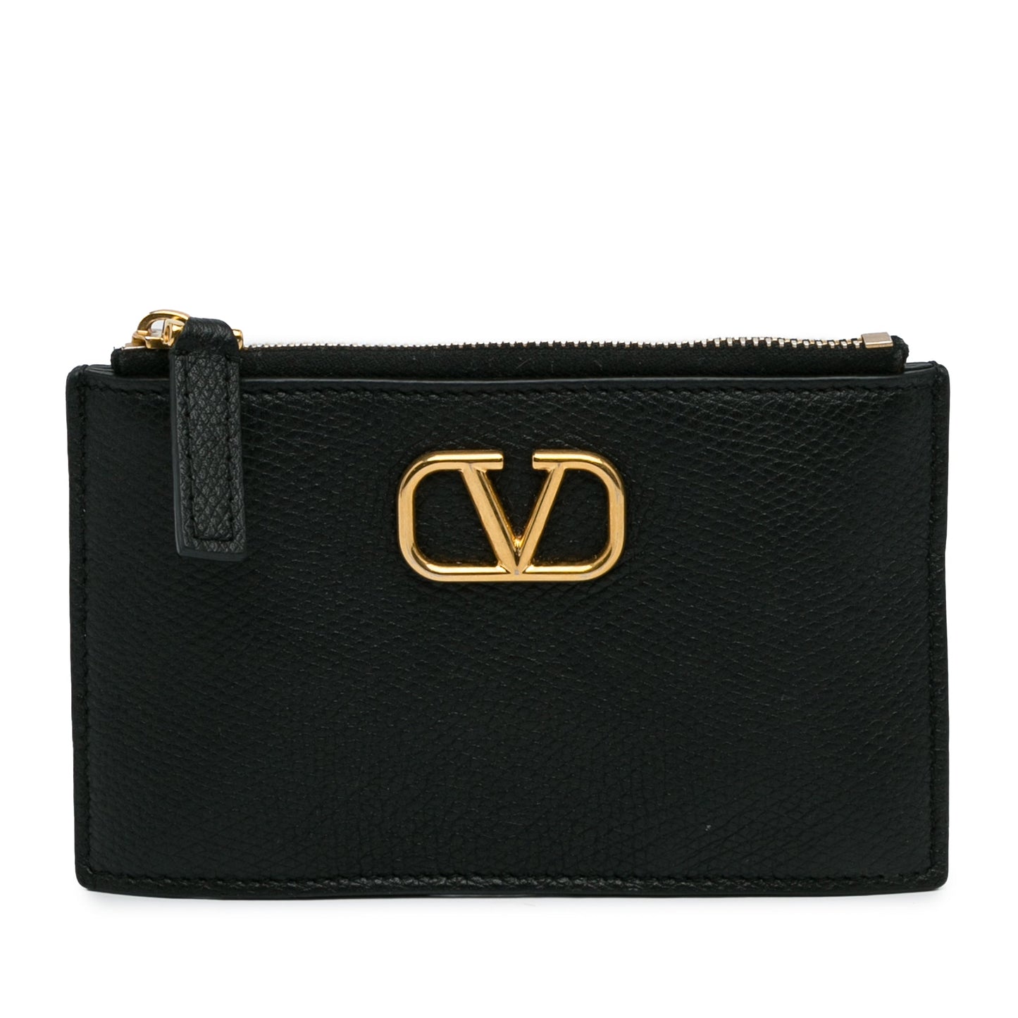 Black Valentino Leather Cardholder Card Holder