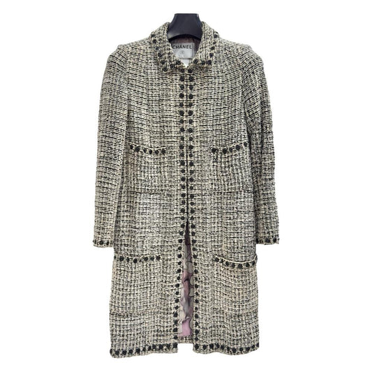 Chanel Ivory Coat Rayon Wool Blend