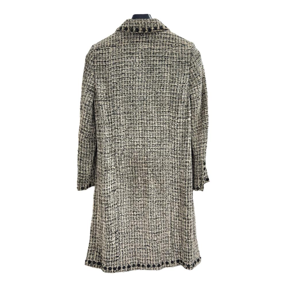 Chanel Ivory Coat Rayon Wool Blend