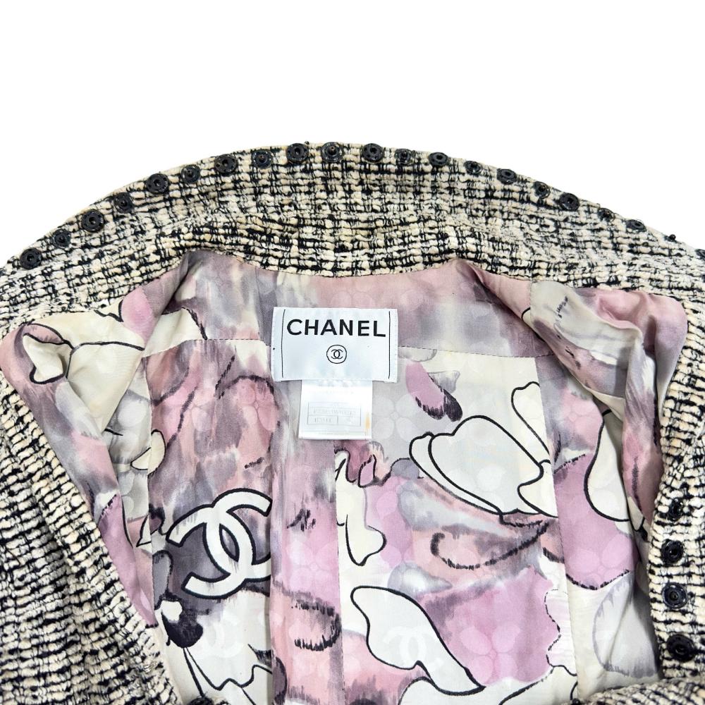Chanel Ivory Coat Rayon Wool Blend