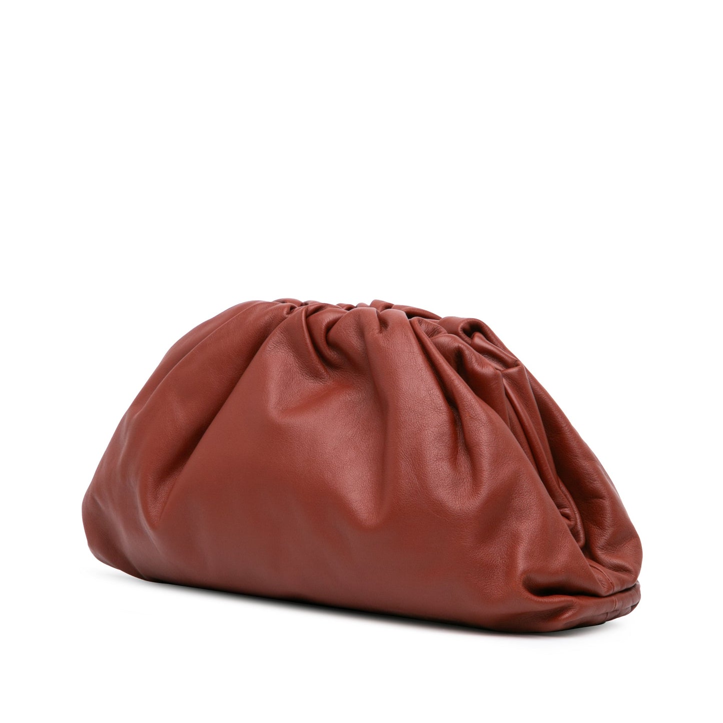 Red Bottega Veneta Lambskin The Pouch Clutch Bag