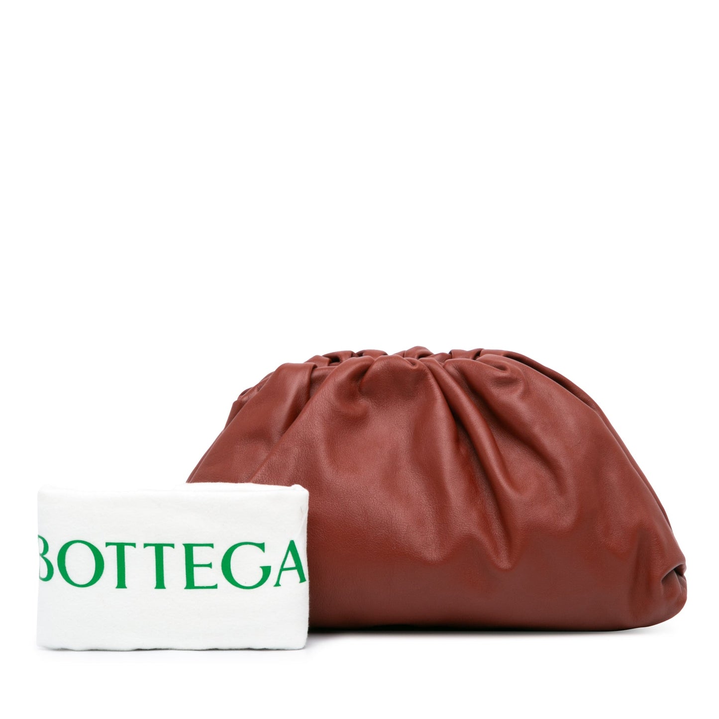 Red Bottega Veneta Lambskin The Pouch Clutch Bag