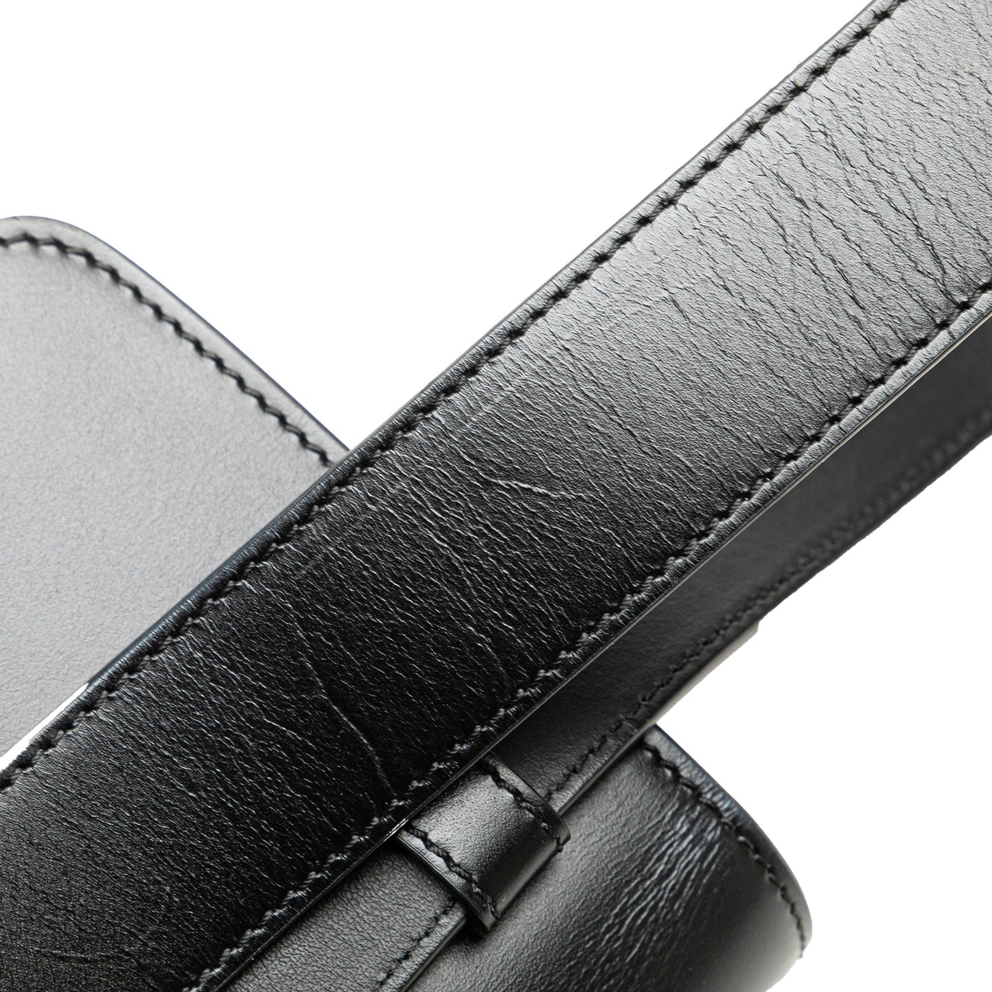 Black Burberry Leather TB Belt Bag