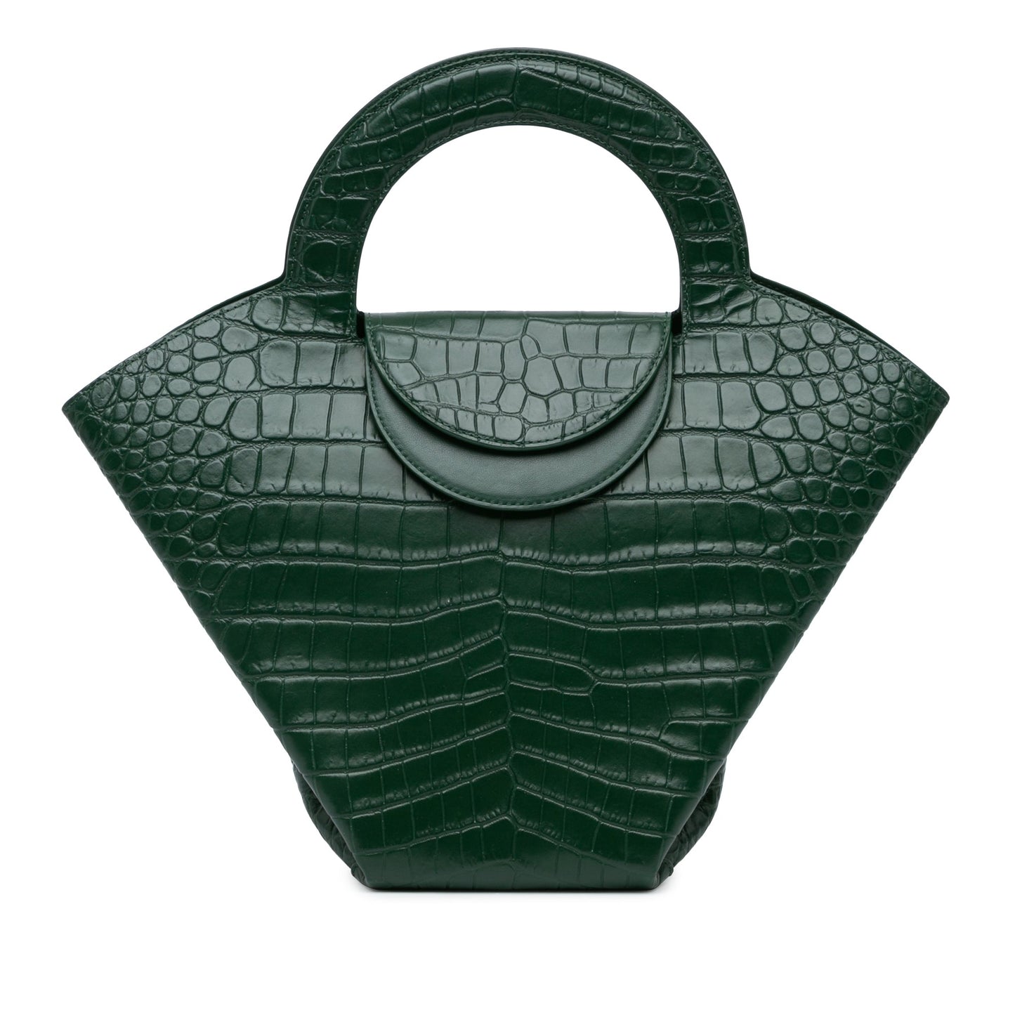 Bottega Veneta Sac Crocodile Embossed Doll Top Handle Bag