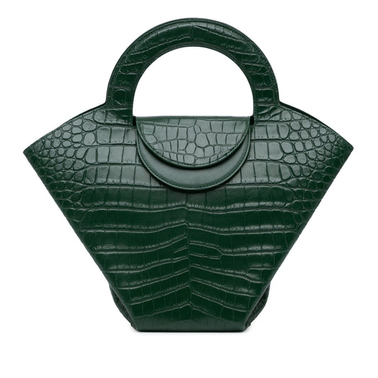 Bottega Veneta Sac Crocodile Embossed Doll Top Handle Bag