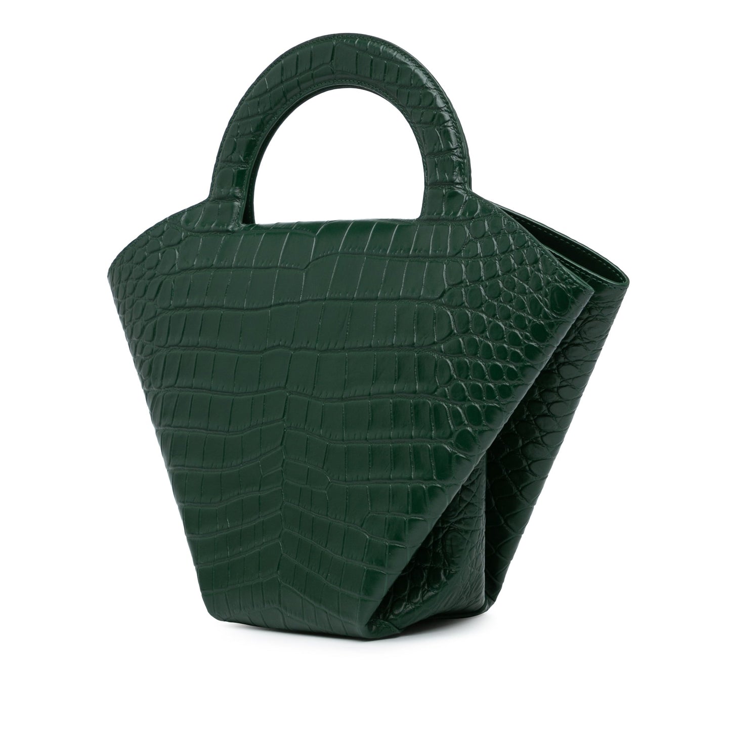 Bottega Veneta Sac Crocodile Embossed Doll Top Handle Bag