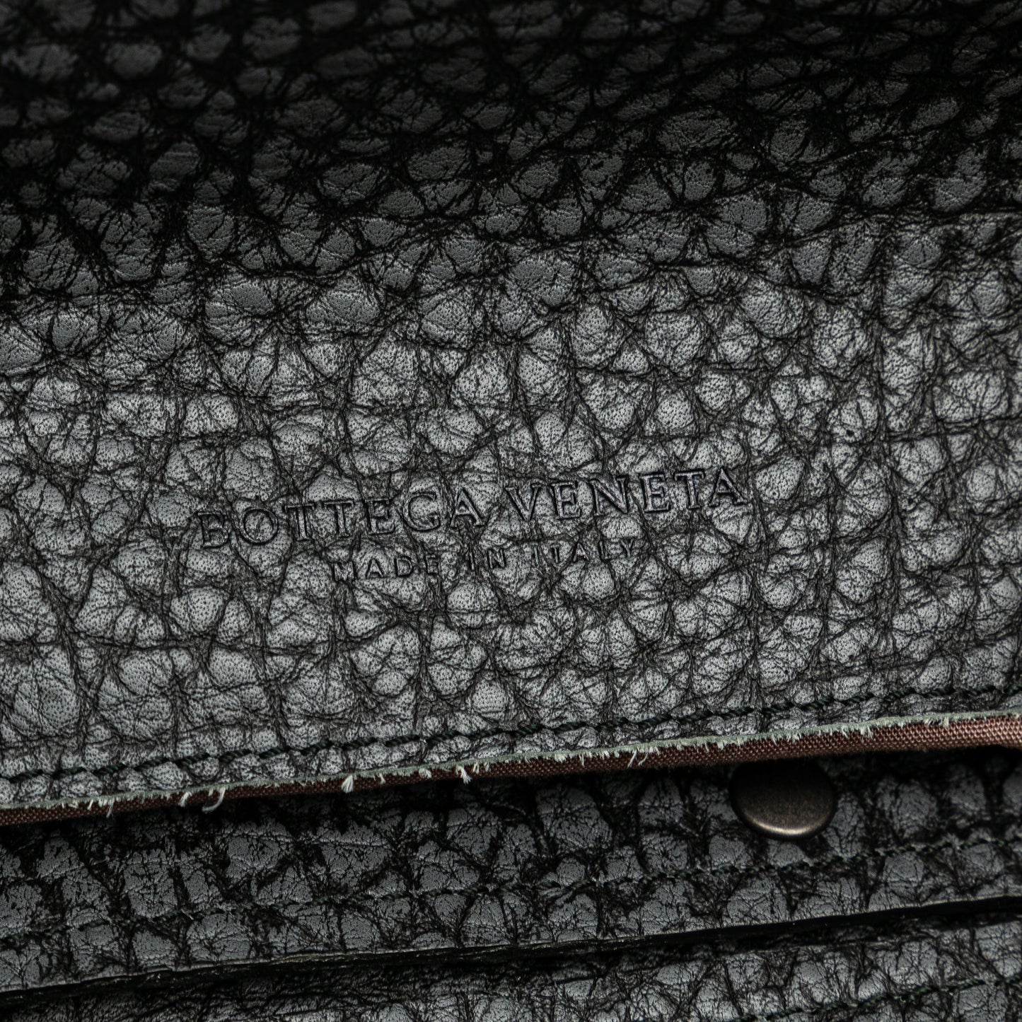 Black Bottega Veneta Calfskin Intrecciato Cervo Crossbody