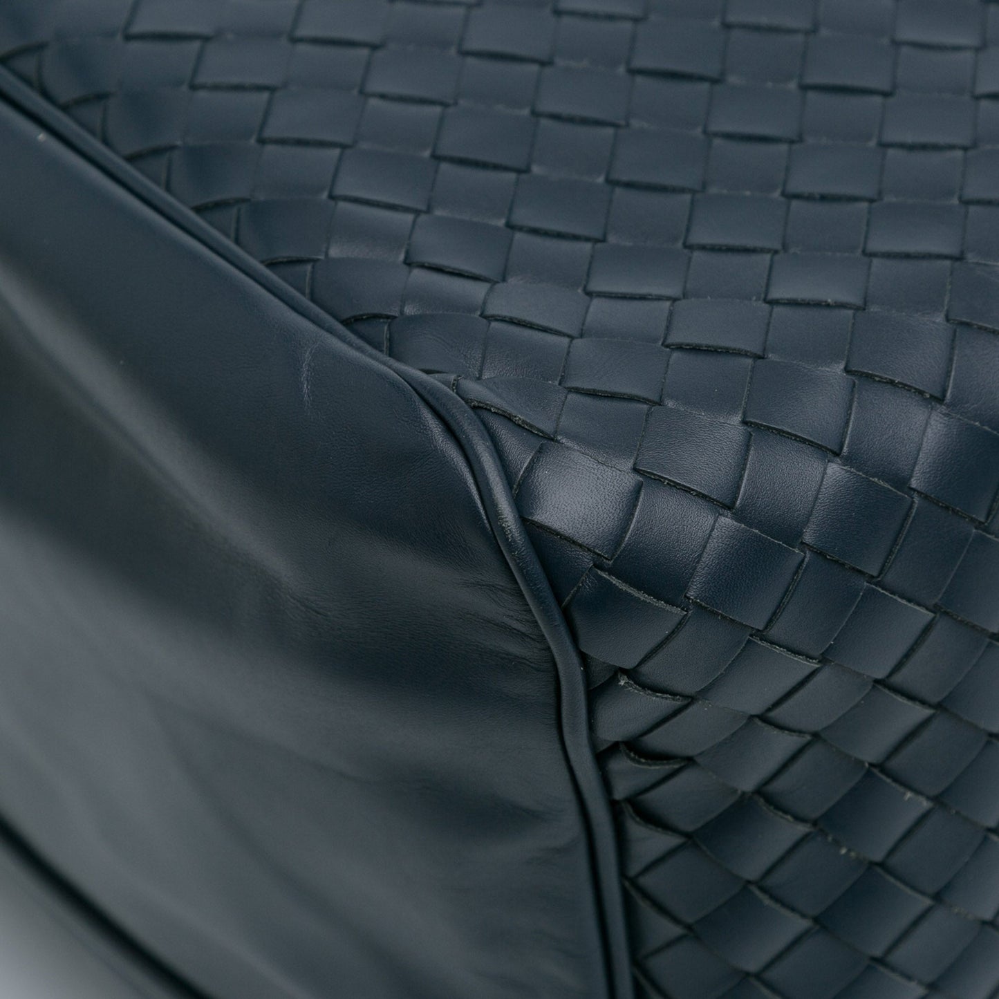 Blue Bottega Veneta Intrecciato Satchel