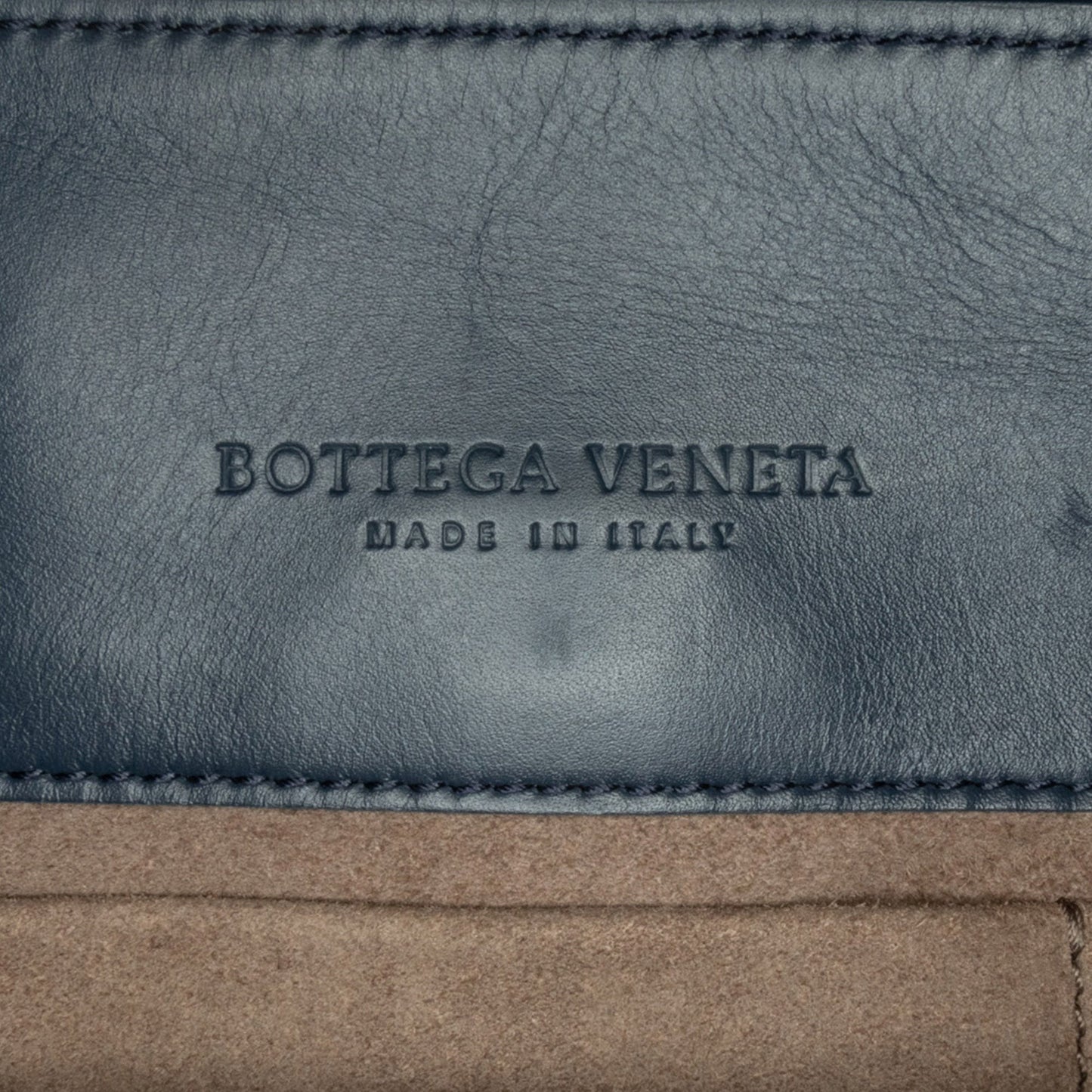 Blue Bottega Veneta Intrecciato Satchel