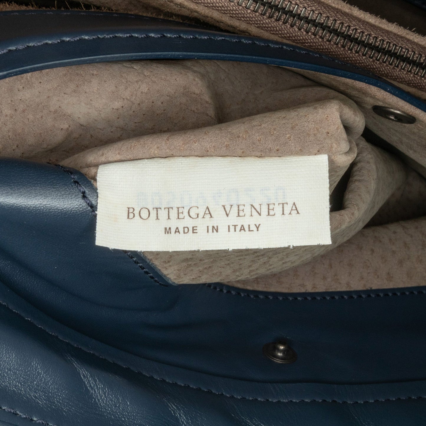 Blue Bottega Veneta Intrecciato Satchel