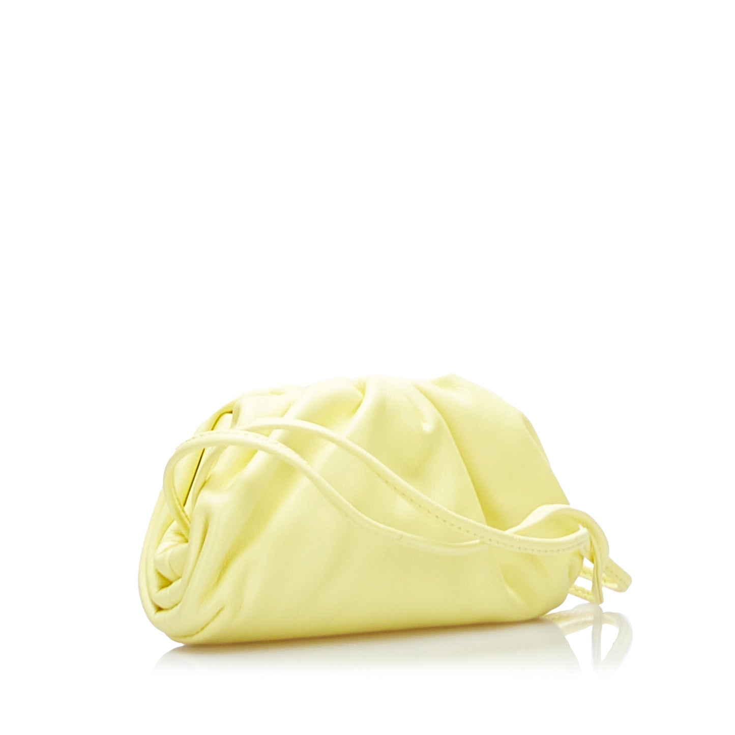 Yellow Bottega Veneta Lambskin The Extra Mini Pouch Crossbody Bag