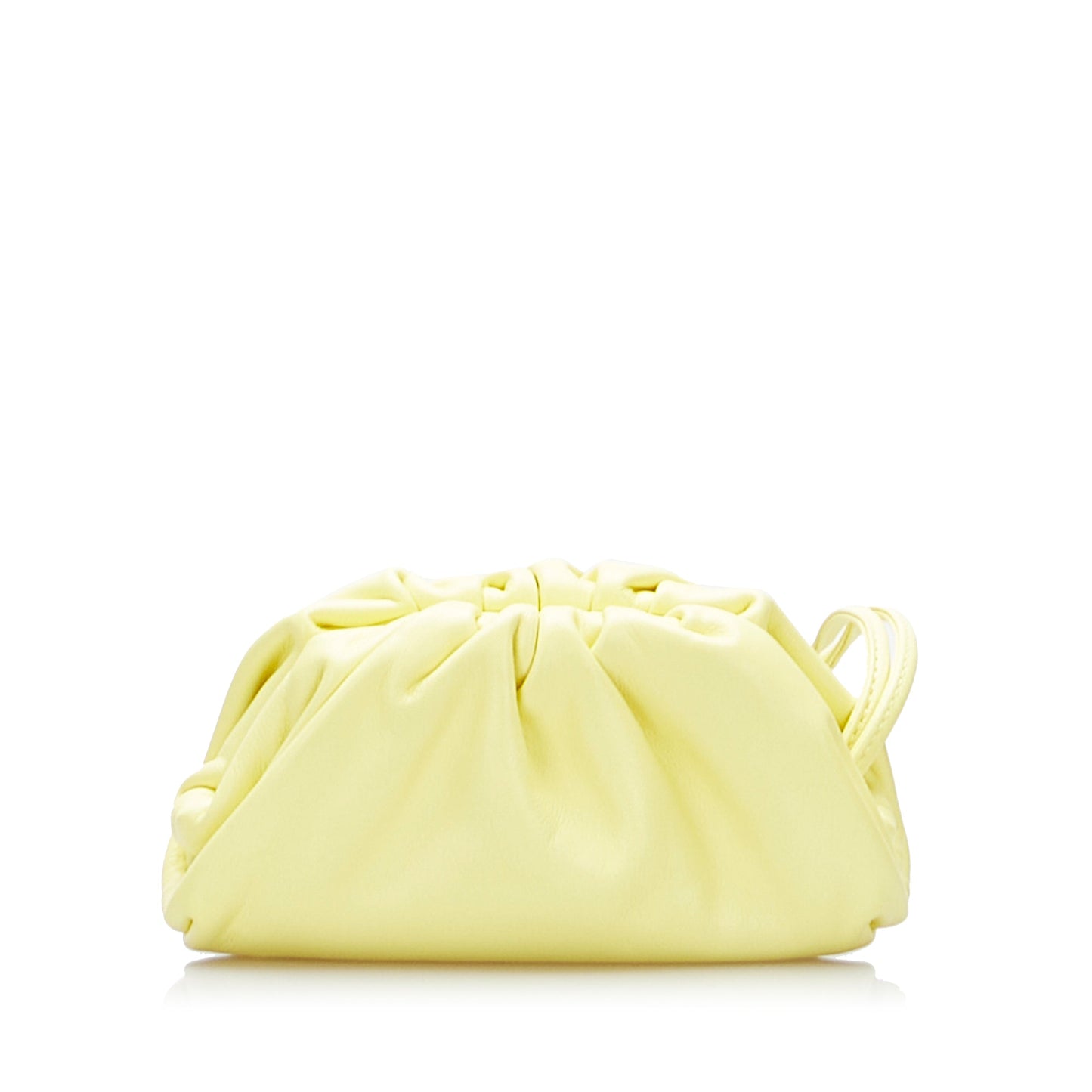 Yellow Bottega Veneta Lambskin The Extra Mini Pouch Crossbody Bag