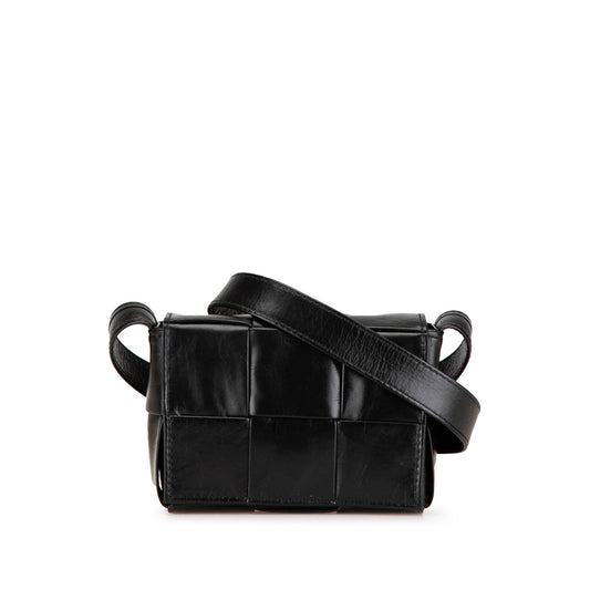 Black Bottega Veneta Candy Nappa Intrecciato Cassette Crossbody