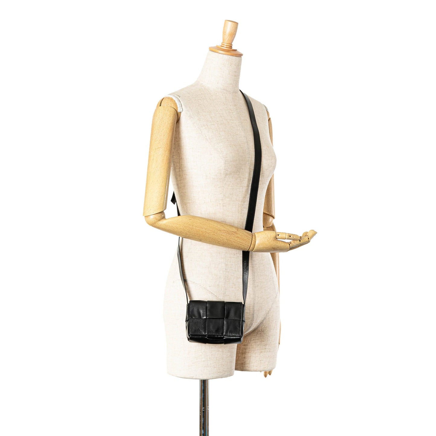 Black Bottega Veneta Candy Nappa Intrecciato Cassette Crossbody