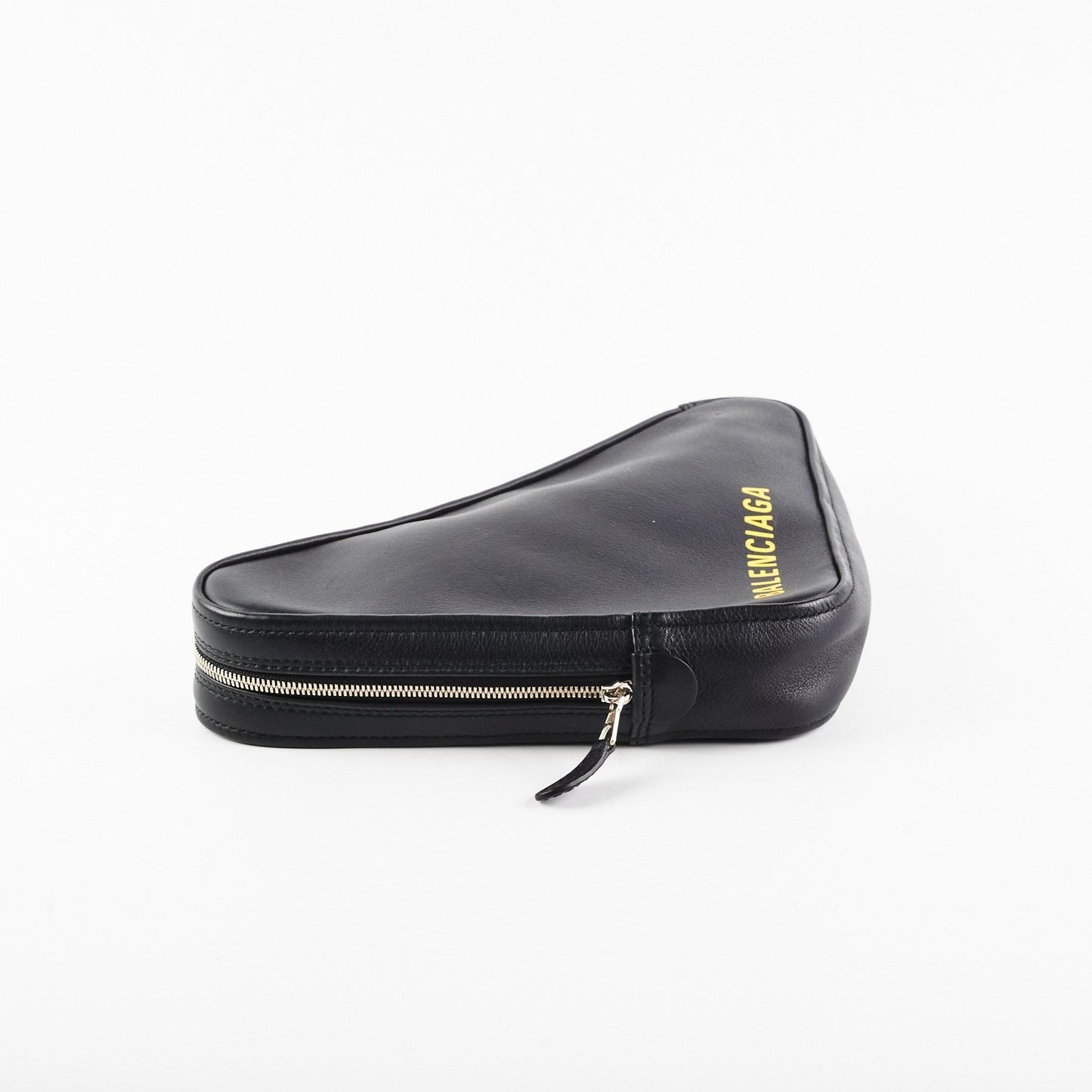 Balenciaga Triangle Zip Clutch Black