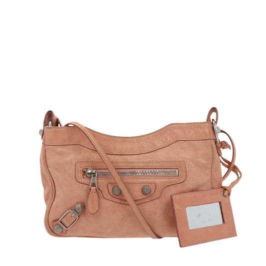 BALENCIAGA Hip Crossbody Bag in Pink Leather