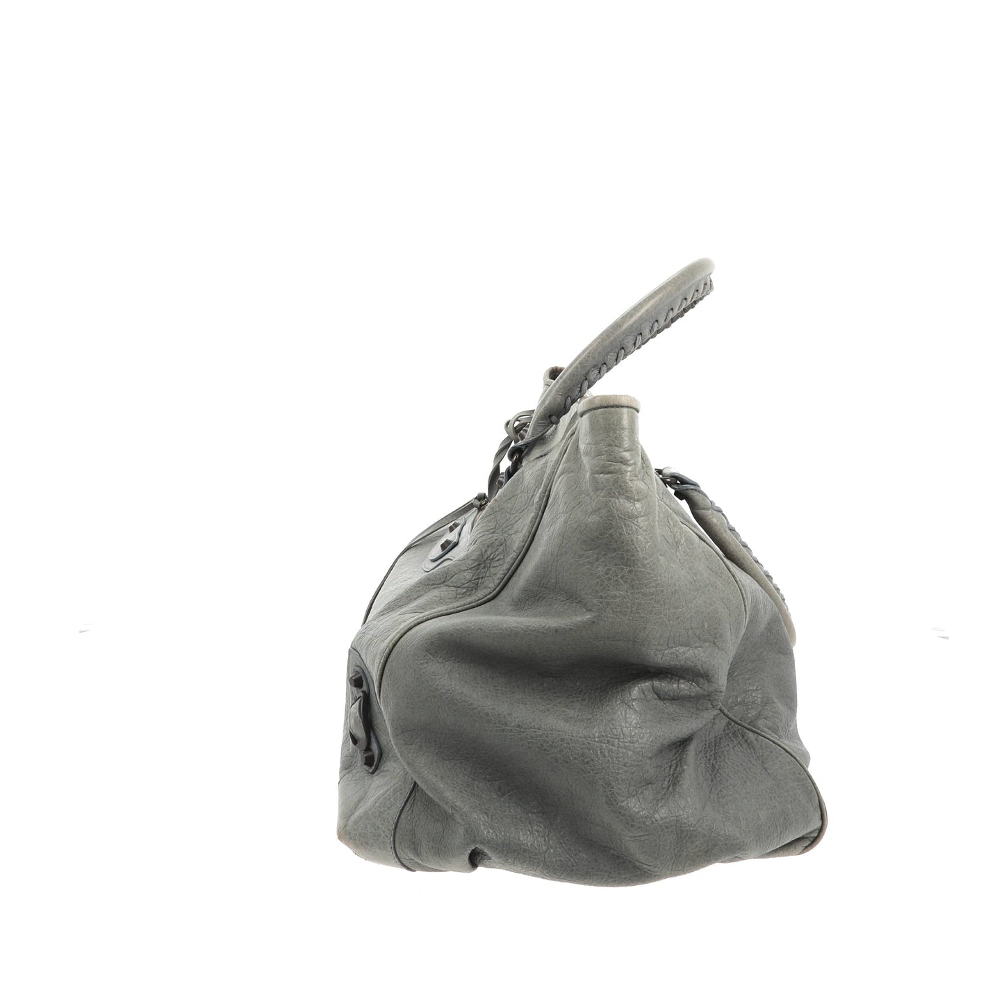 BALENCIAGA Sunday Shoulder Bag in Blue Leather