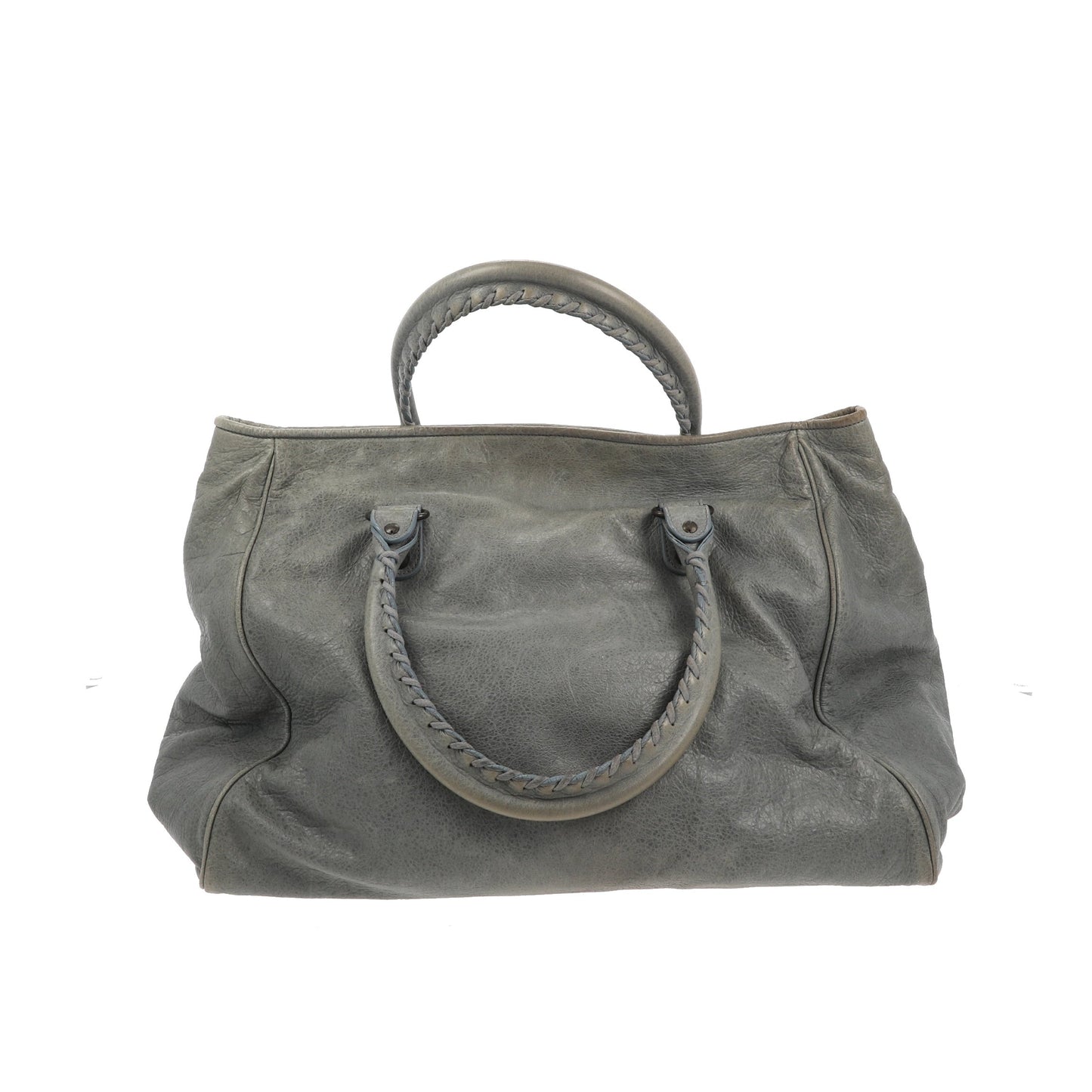 BALENCIAGA Sunday Shoulder Bag in Blue Leather