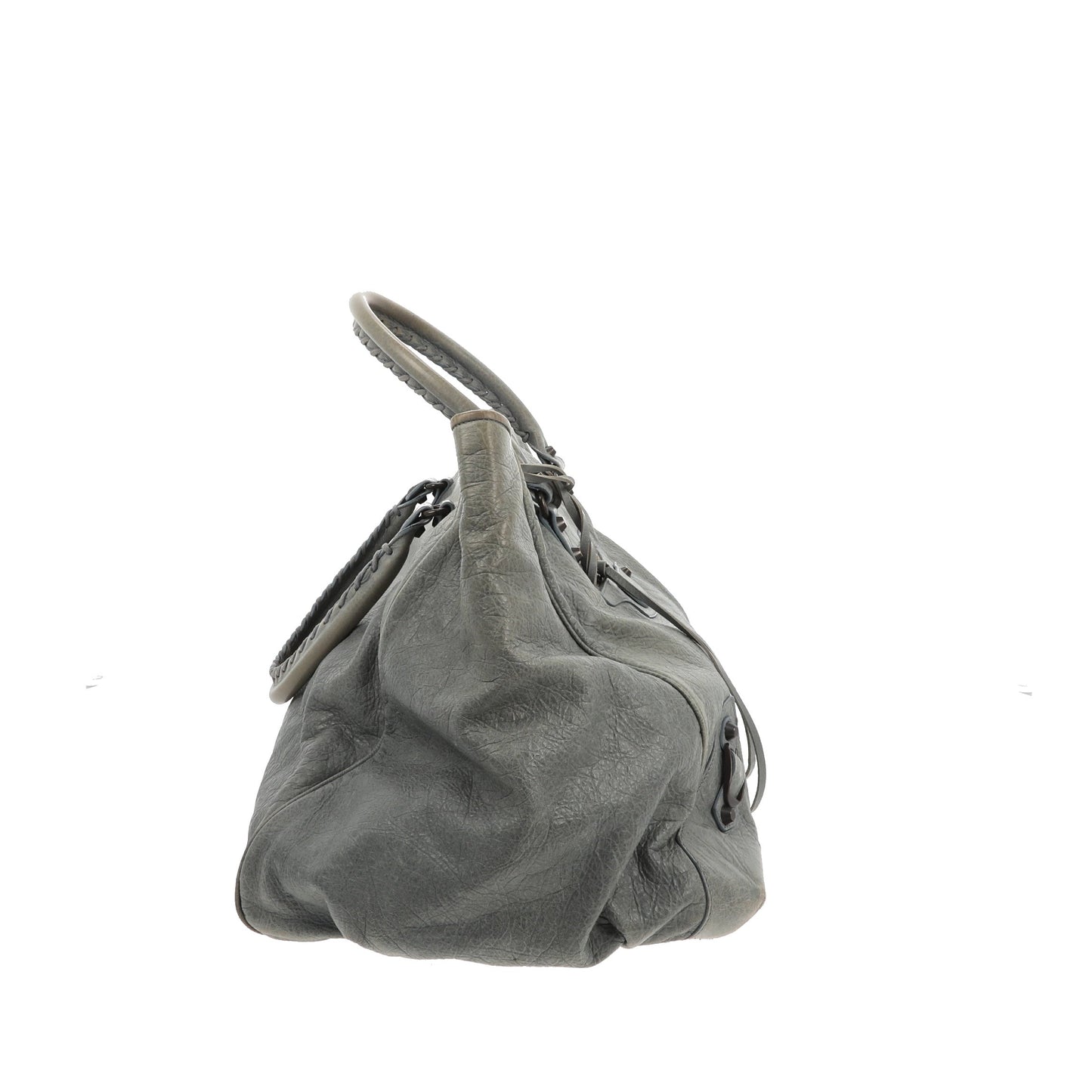 BALENCIAGA Sunday Shoulder Bag in Blue Leather