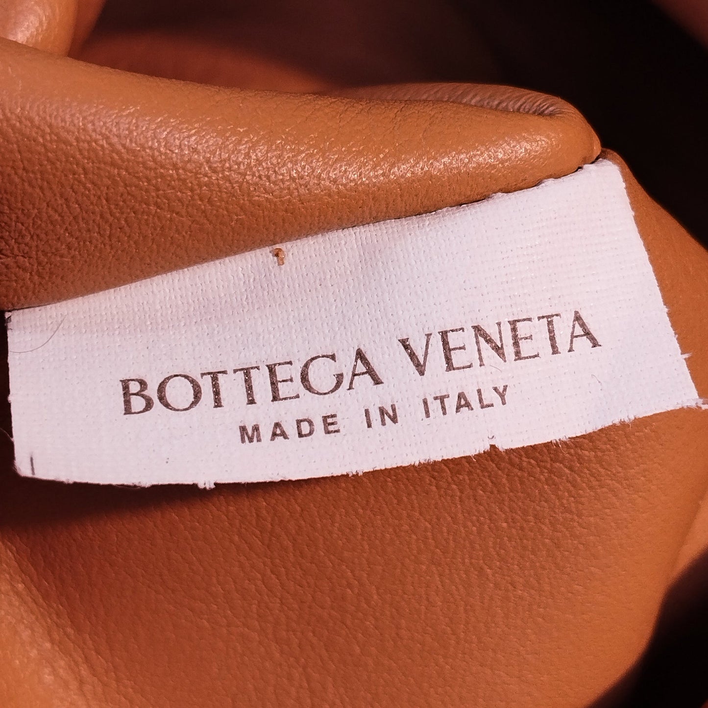 Orange Bottega Veneta Lambskin The Pouch Clutch Bag