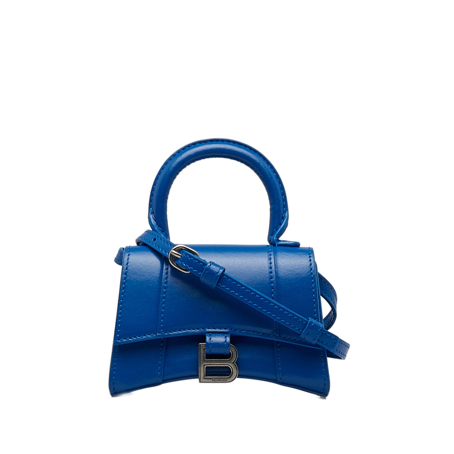 Blue Balenciaga Mini Hourglass Satchel