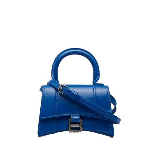 Blue Balenciaga Mini Hourglass Satchel
