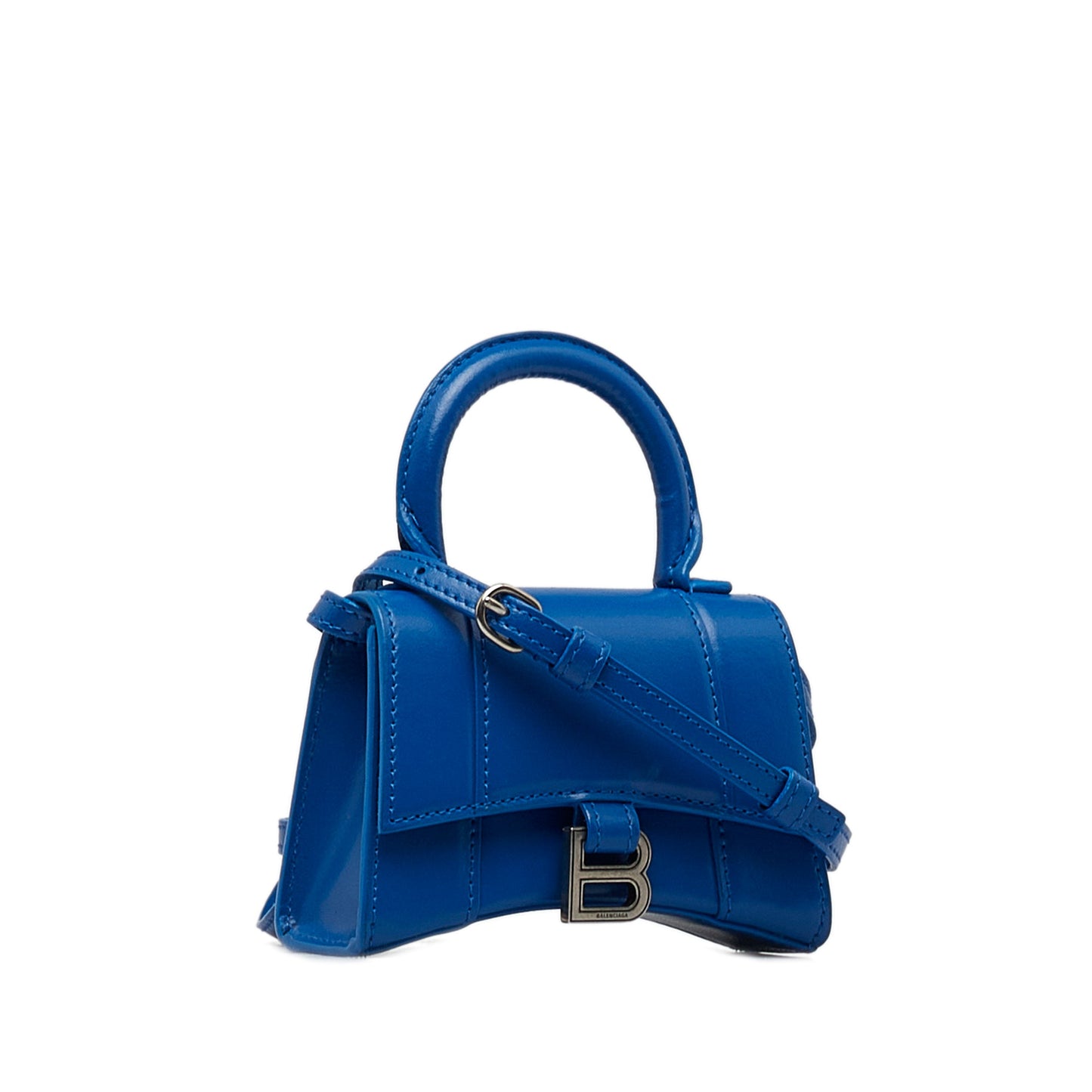 Blue Balenciaga Mini Hourglass Satchel