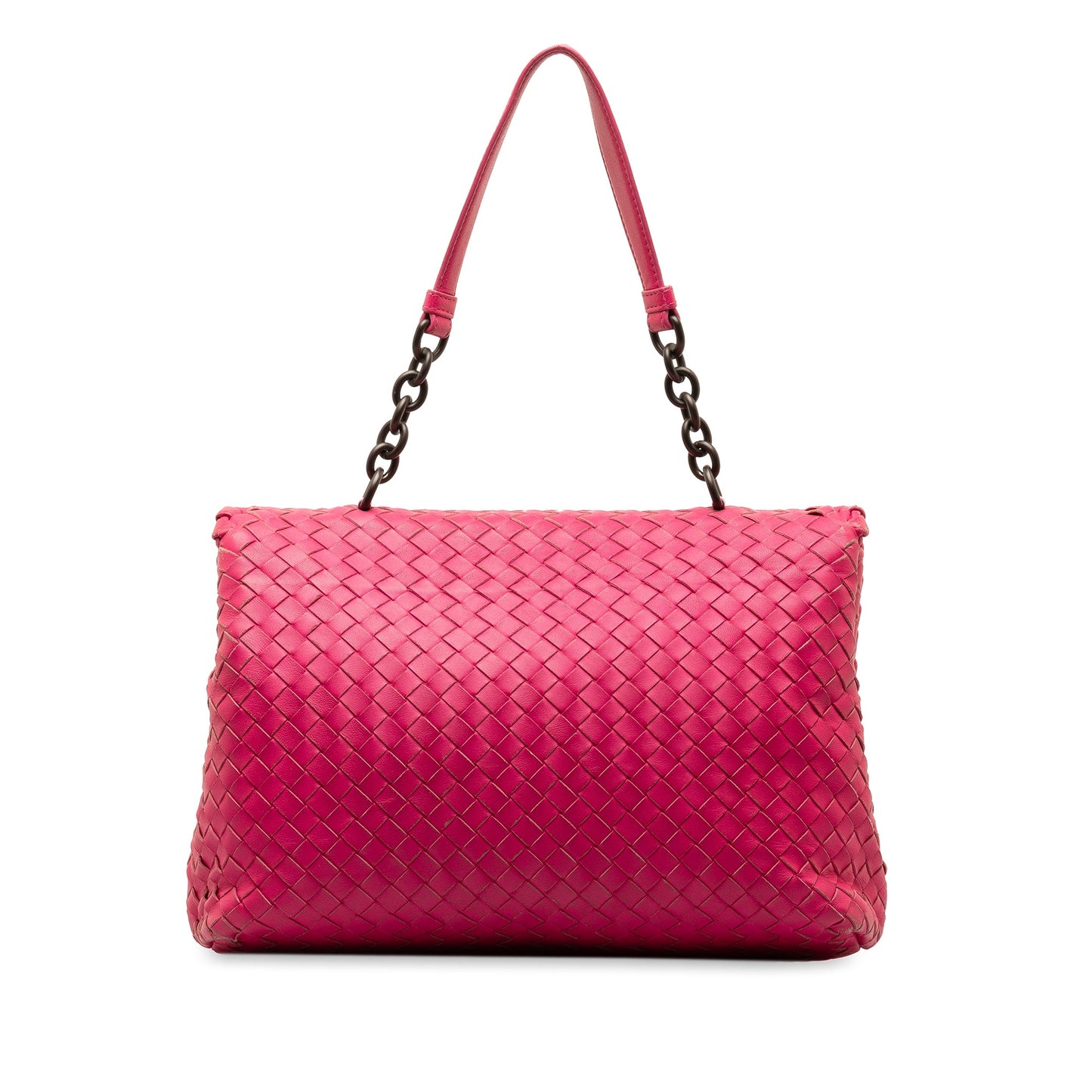 Pink Bottega Veneta Large Intrecciato Olimpia Shoulder Bag