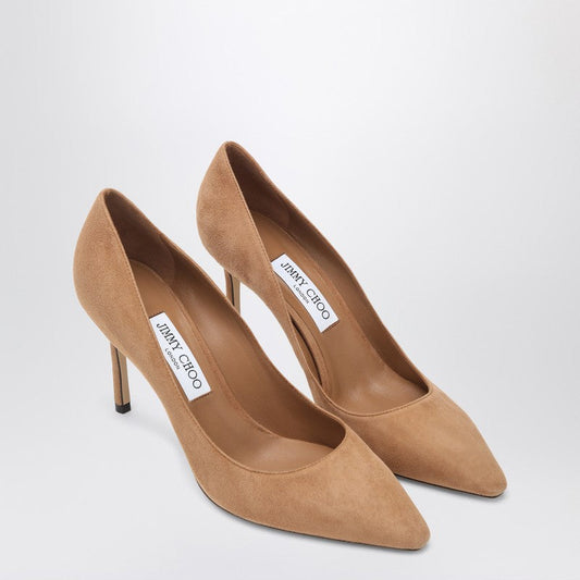 Jimmy Choo Romy 85 Pumps In Toffee Colour Suede Women