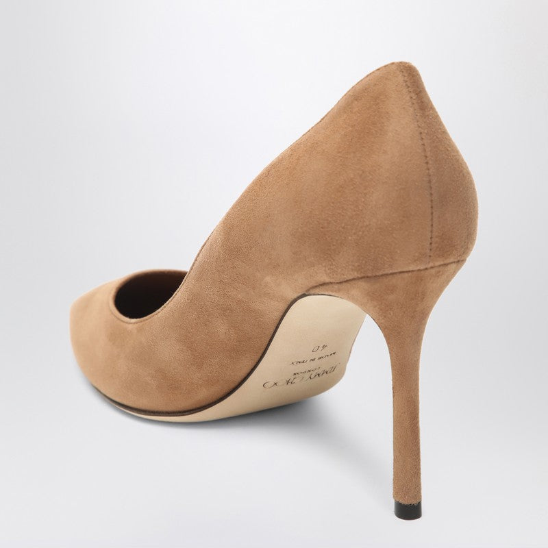 Jimmy Choo Romy 85 Pumps In Toffee Colour Suede Women