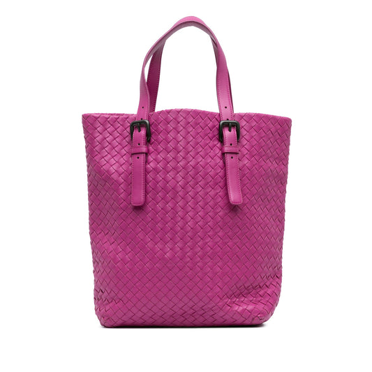 Pink Bottega Veneta Nappa Intrecciato Tote