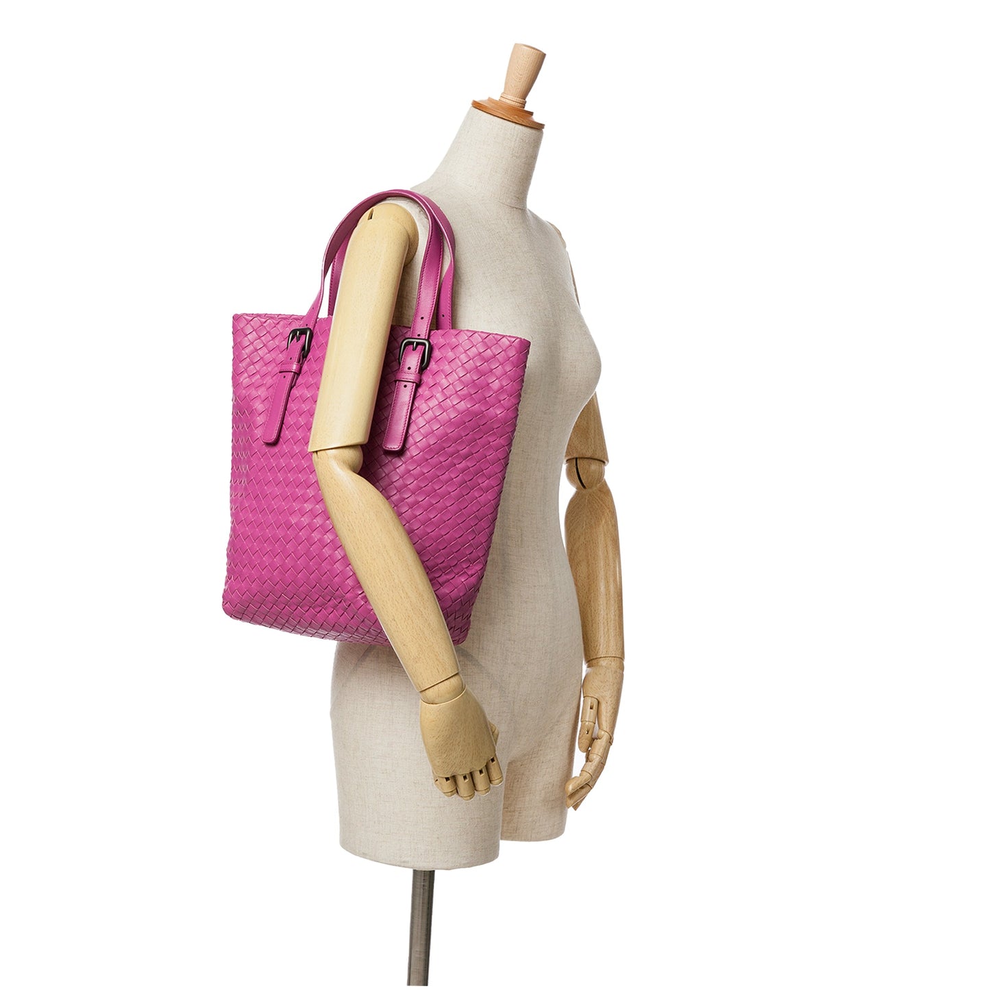 Pink Bottega Veneta Nappa Intrecciato Tote