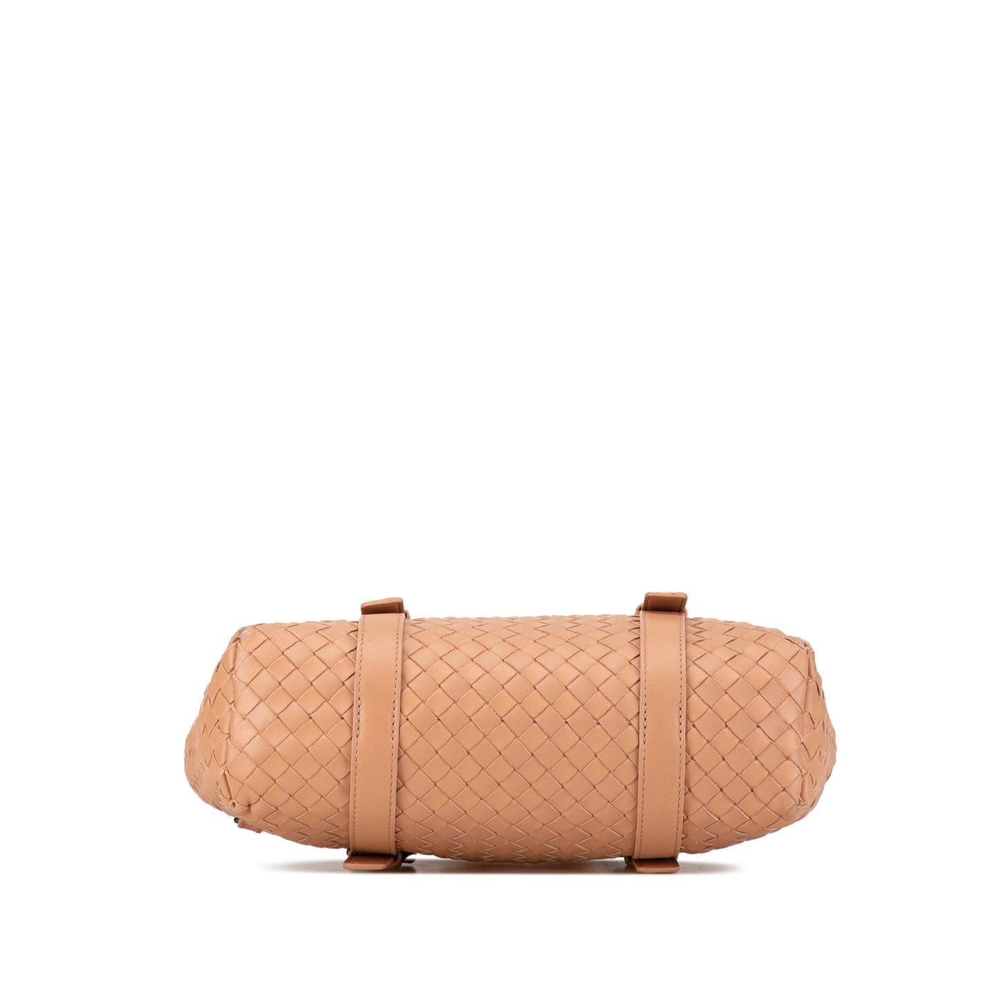 Tan Bottega Veneta Intrecciato Flap Satchel