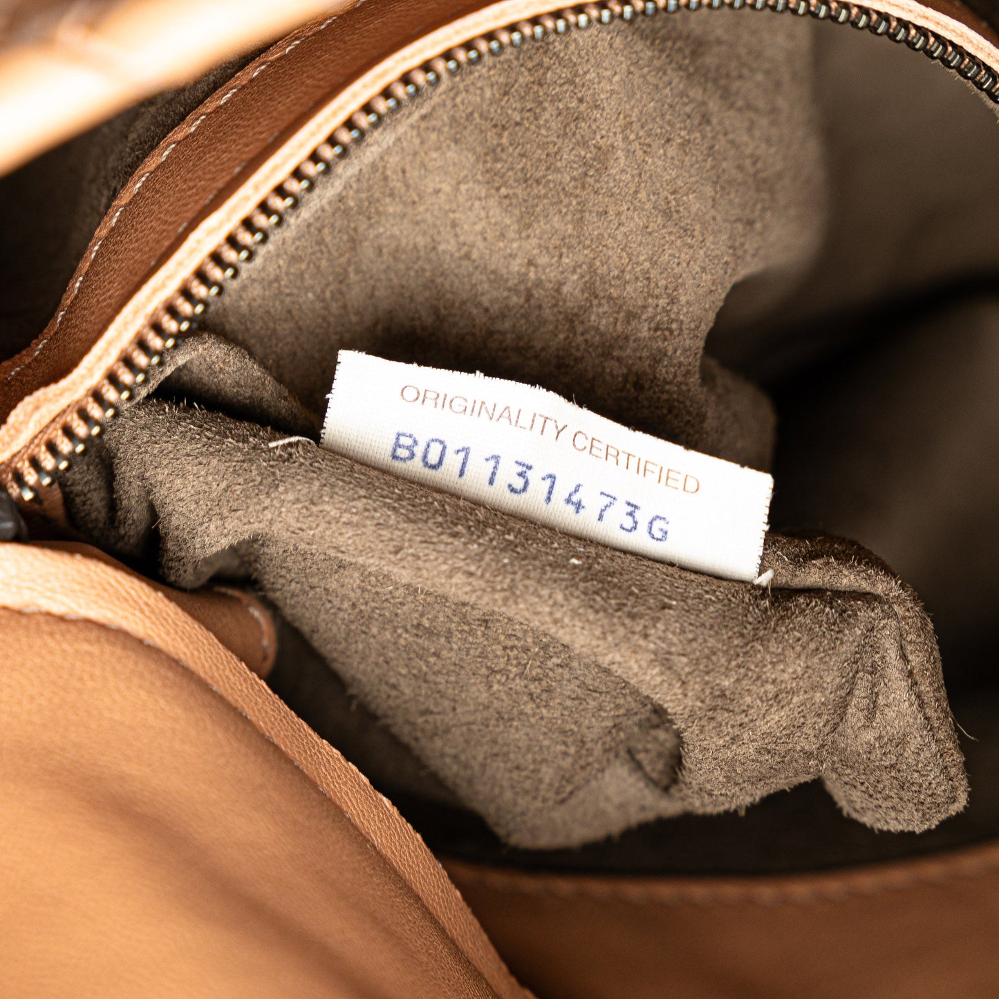 Tan Bottega Veneta Intrecciato Flap Satchel