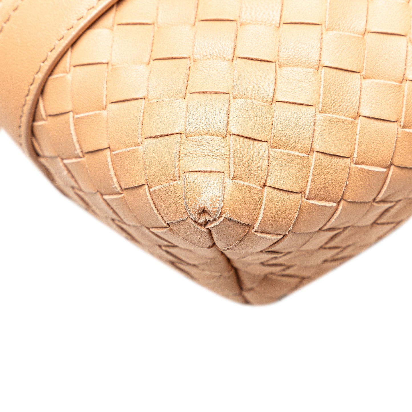 Tan Bottega Veneta Intrecciato Flap Satchel