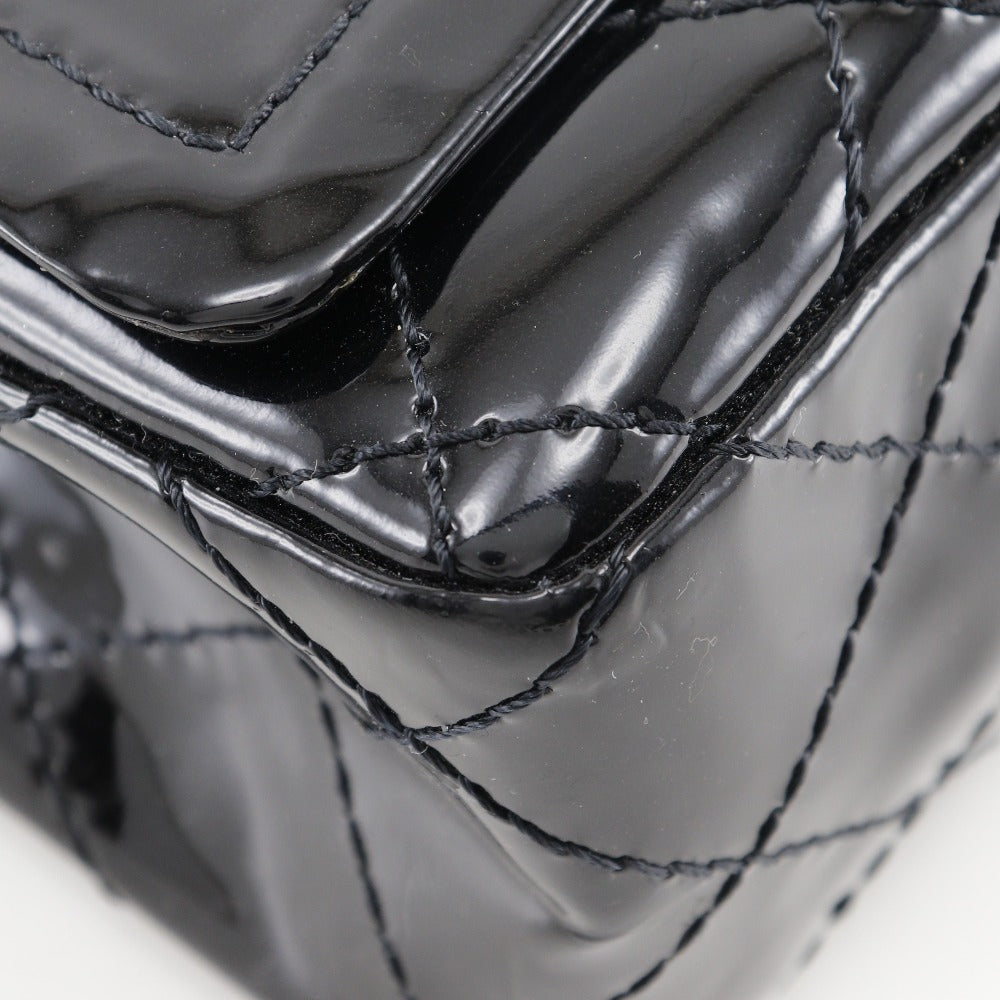 Chanel CC Quilted Patent Leather Double Flap Bag Enamel Shoulder Bag in New Condition